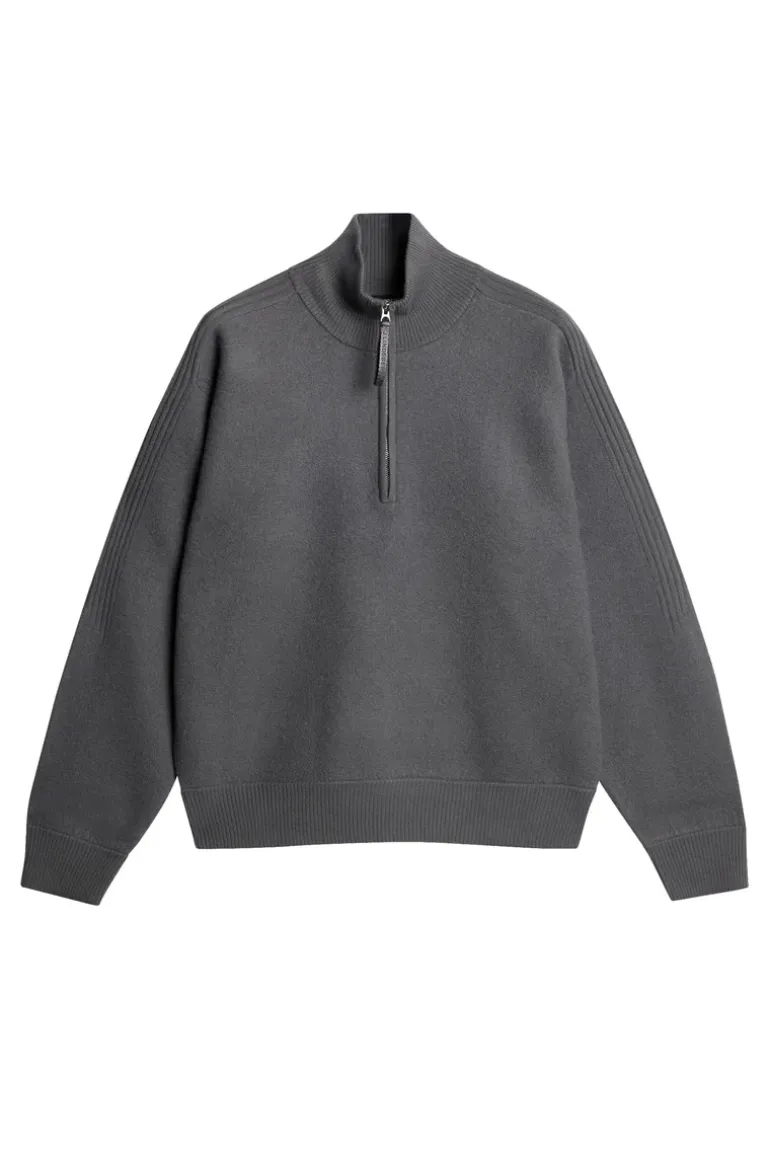 Best Bon Boiled Wool Quarter Zip Knitwear|Tops