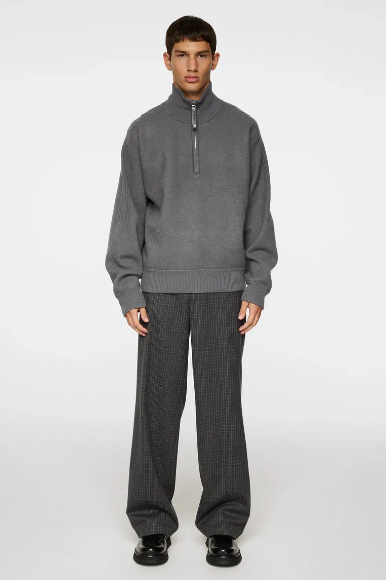 Best Bon Boiled Wool Quarter Zip Knitwear|Tops