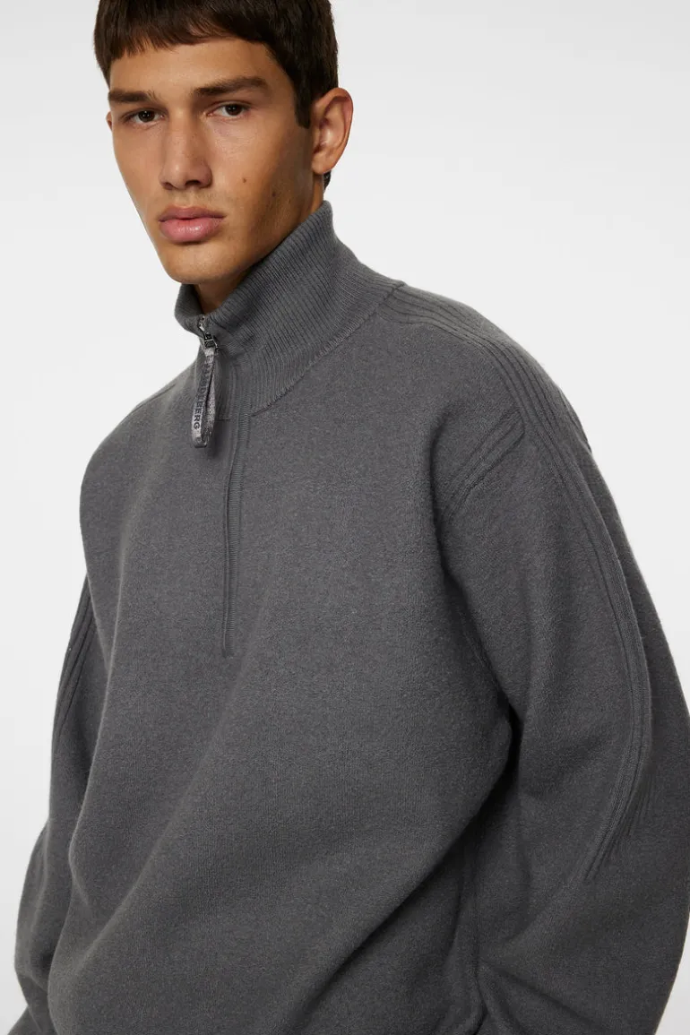 Best Bon Boiled Wool Quarter Zip Knitwear|Tops