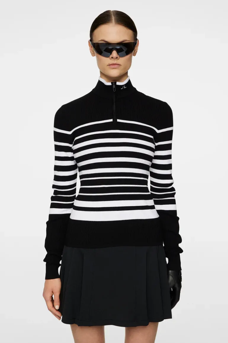 Sale Cheryl Knitted Zip Sweater Golf|Tops