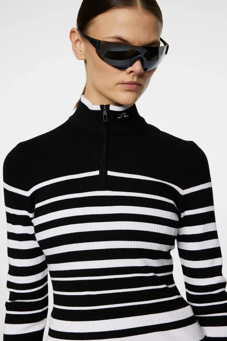 Sale Cheryl Knitted Zip Sweater Golf|Tops