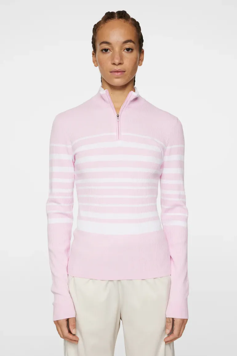 Hot Cheryl Knitted Zip Sweater Golf|Knitwear
