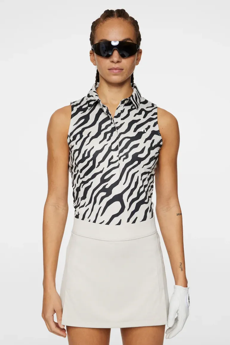 New Dena Print Sleeveless Top Golf|Tops