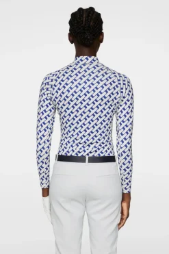 Fashion Ella Print Compression Top Golf|Base & Mid Layers