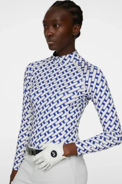 Fashion Ella Print Compression Top Golf|Base & Mid Layers