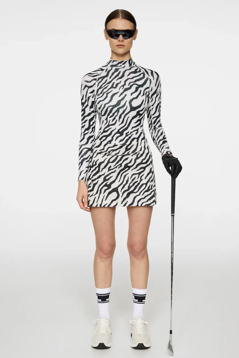 Cheap Ella Print Compression Top Golf|Base & Mid Layers