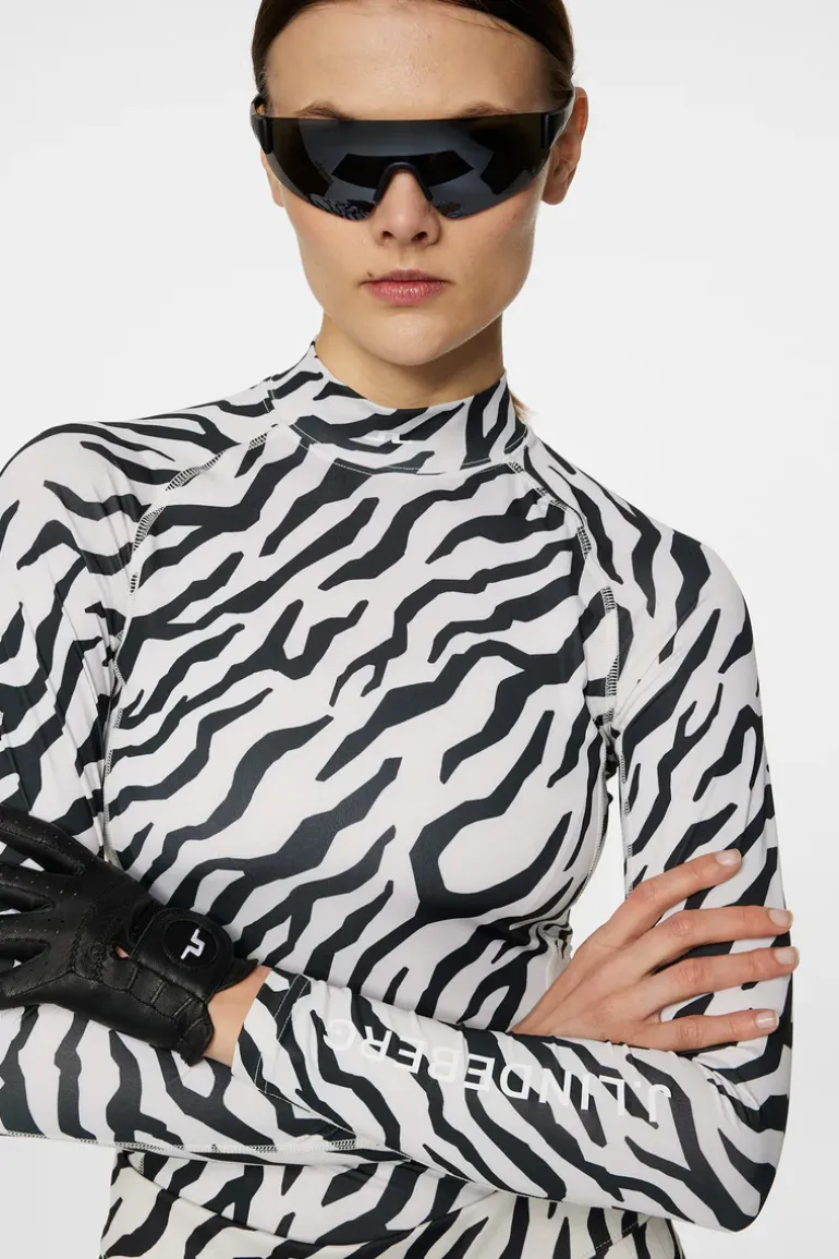 Cheap Ella Print Compression Top Golf|Base & Mid Layers