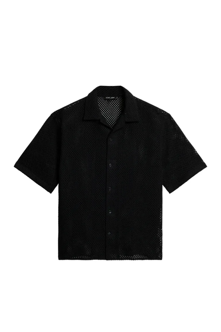 Cheap Ellis Crochet Shirt Tops|Skjorter