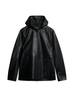 Fashion Hadley Leather Hoody Jacket Jackets|Outerwear