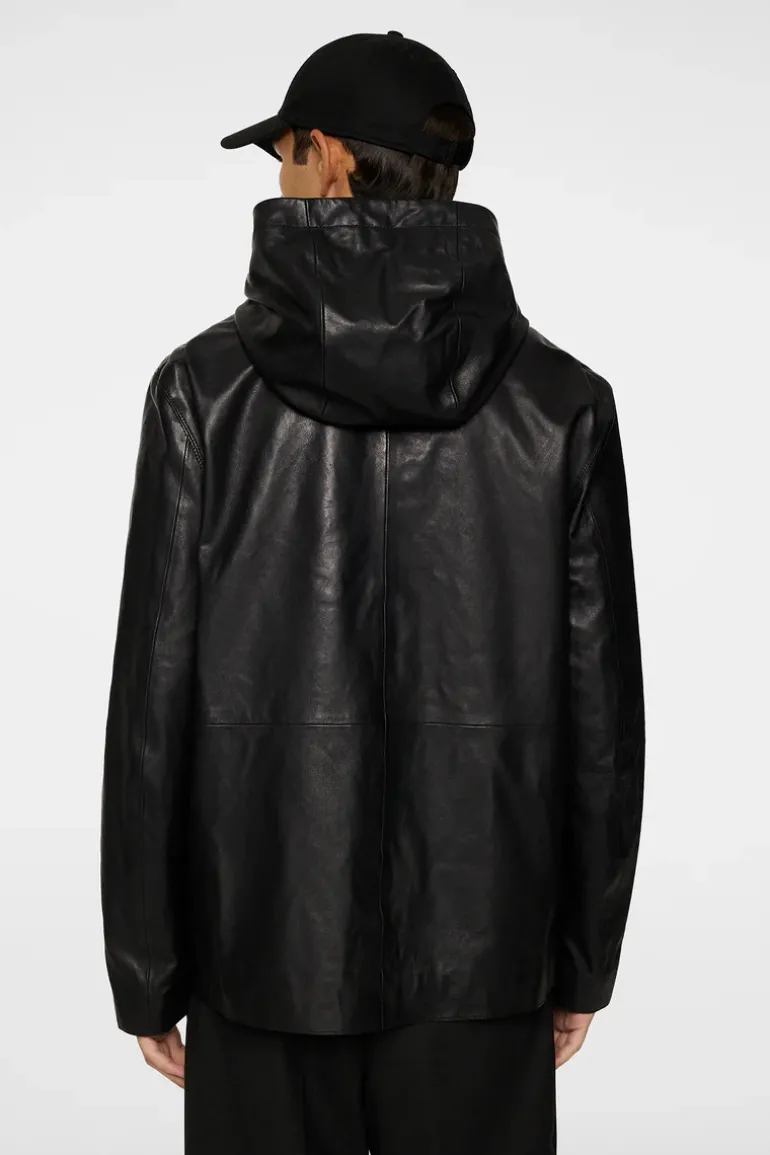 Fashion Hadley Leather Hoody Jacket Jackets|Outerwear