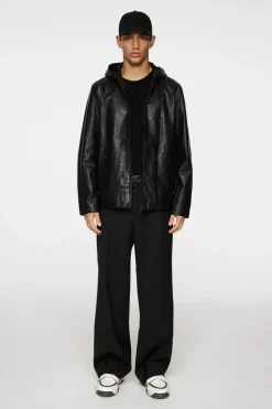 Fashion Hadley Leather Hoody Jacket Jackets|Outerwear