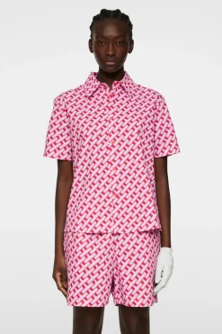 Store Linda Printed Shirt Golf|Tops