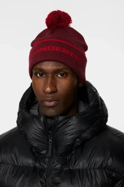 Store Stripe Beanie Tilbehør|Aktiv