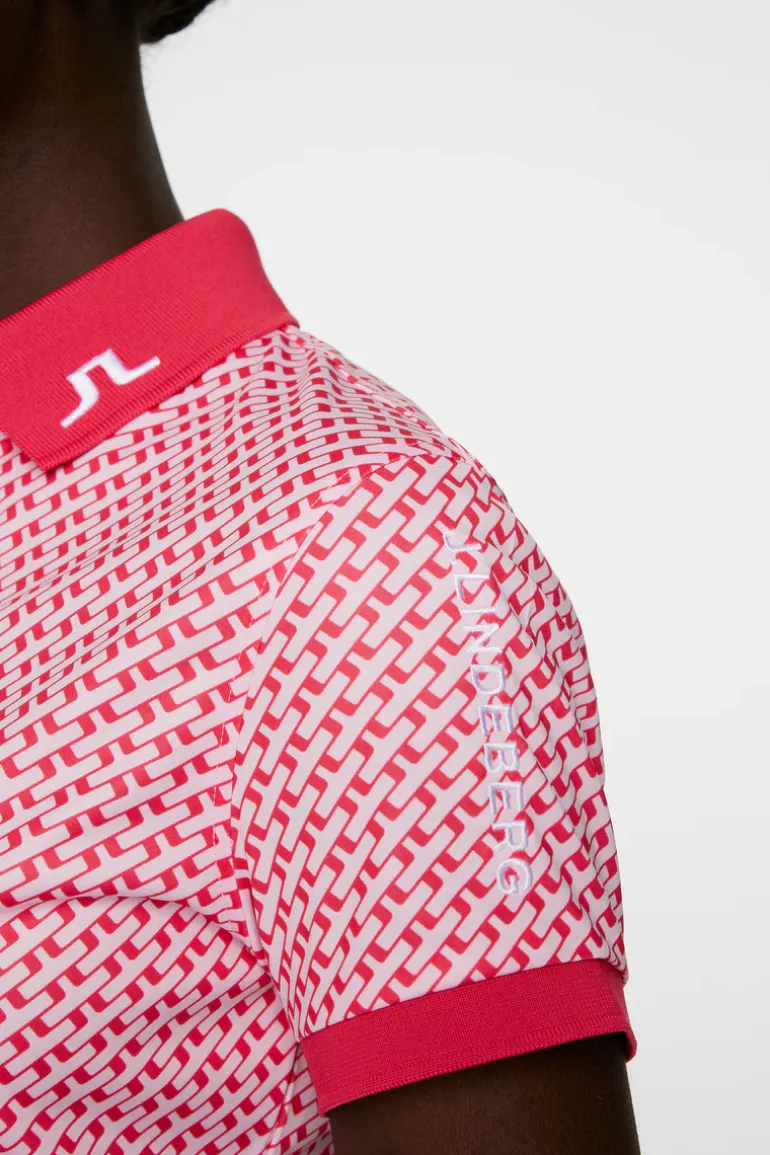 New Tour Tech Print Polo Golf|Tops