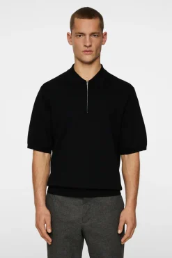 Sale Tyler Quarter Zip Knit Polo Polo Shirts|Knitwear