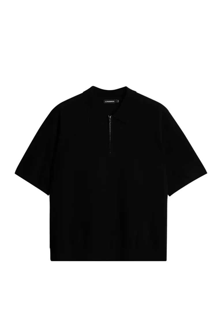Sale Tyler Quarter Zip Knit Polo Polo Shirts|Knitwear